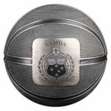Samoa 2021 $5 Basketball-shaped Coin 1oz Silver Antique Coin Obverse