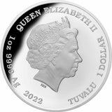 Niue 2022 $1 Deadly & Dangerous Red-Bellied Black Snake Coloured 1oz 99.99% Silver Proof Coin