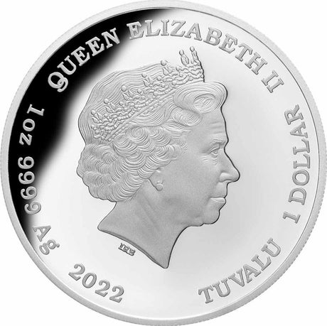 Niue 2022 $1 Deadly & Dangerous Red-Bellied Black Snake Coloured 1oz 99.99% Silver Proof Coin