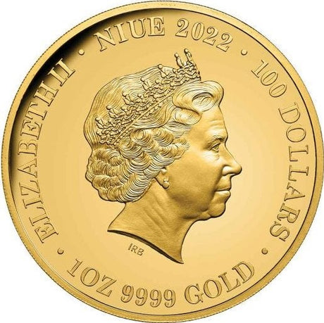 Niue Deadly & Dangerous Red-Bellied Black Snake 2022 $100 Coloured 1oz Gold Proof Coin