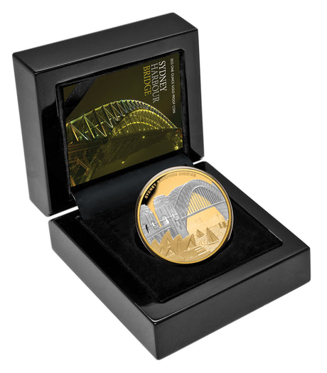 Niue 2022 $100 Sydney Harbour Bridge "The Coat Hanger" Platinum-plated 1oz Gold Proof