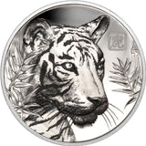 Niue 2022 $1 Lunar Year of the Tiger Coloured Silver Proof Coin