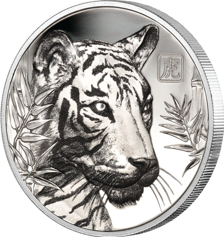 Niue 2022 $1 Lunar Year of the Tiger Coloured Silver Proof Coin