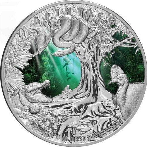 Niue 2022 $10  World Money Fair/WMF Daintree Rainforest Colour 5oz Silver Proof Coin