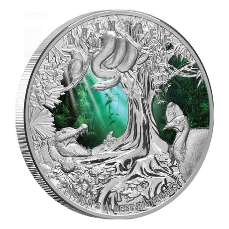 Niue 2022 $10  World Money Fair/WMF Daintree Rainforest Colour 5oz Silver Proof Coin
