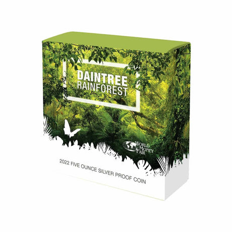 Niue 2022 $10  World Money Fair/WMF Daintree Rainforest Colour 5oz Silver Proof Coin