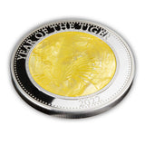 Cook Islands 2022 $25 Lunar Tiger Mother of Pearl 5oz Silver Proof Coin