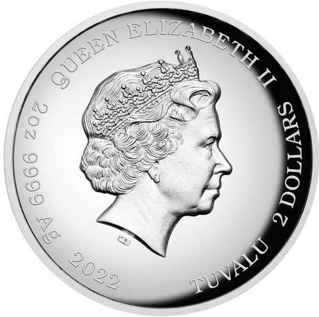 Tuvalu 2022 $2 The Simpsons - Bart Simpson 2oz Silver Proof High Relief Coin Perth Mint