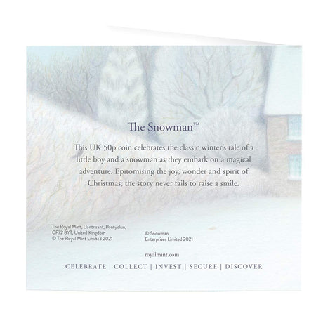 United Kingdom 2021 50p The Snowman  Cupro-Nickel Brilliant Uncirculated Coin