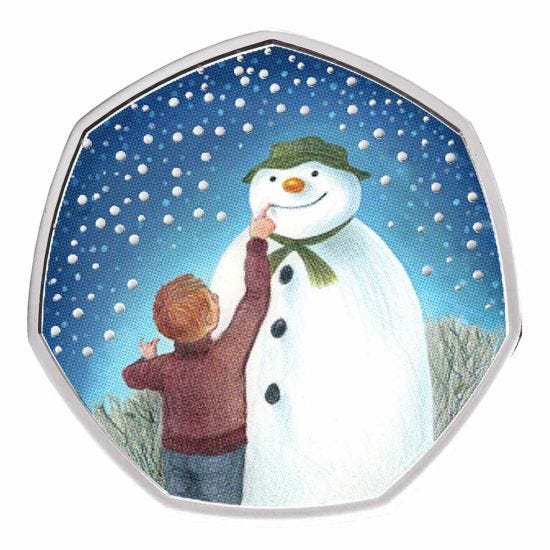 United Kingdom 2021 50p The Snowman Coloured Silver Proof Coin