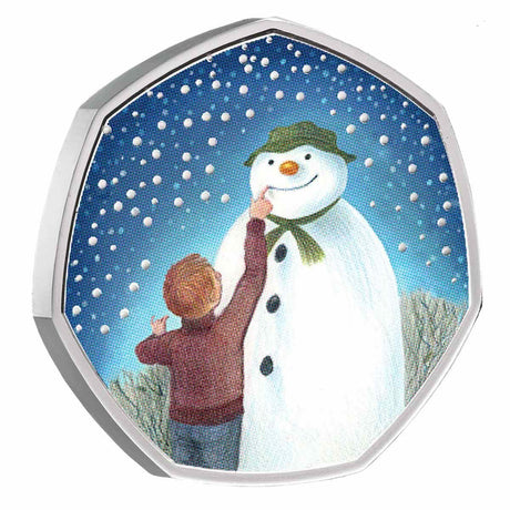 United Kingdom 2021 50p The Snowman Coloured Silver Proof Coin