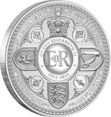 Tokelau 2022 $10 Queen Elizabeth II Platinum Jubilee 5oz .999 Silver Proof with Diamond