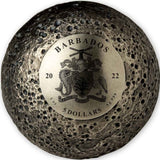 Barbados 2022 $5 Mercury Sphere 1oz Silver Antiqued Coin