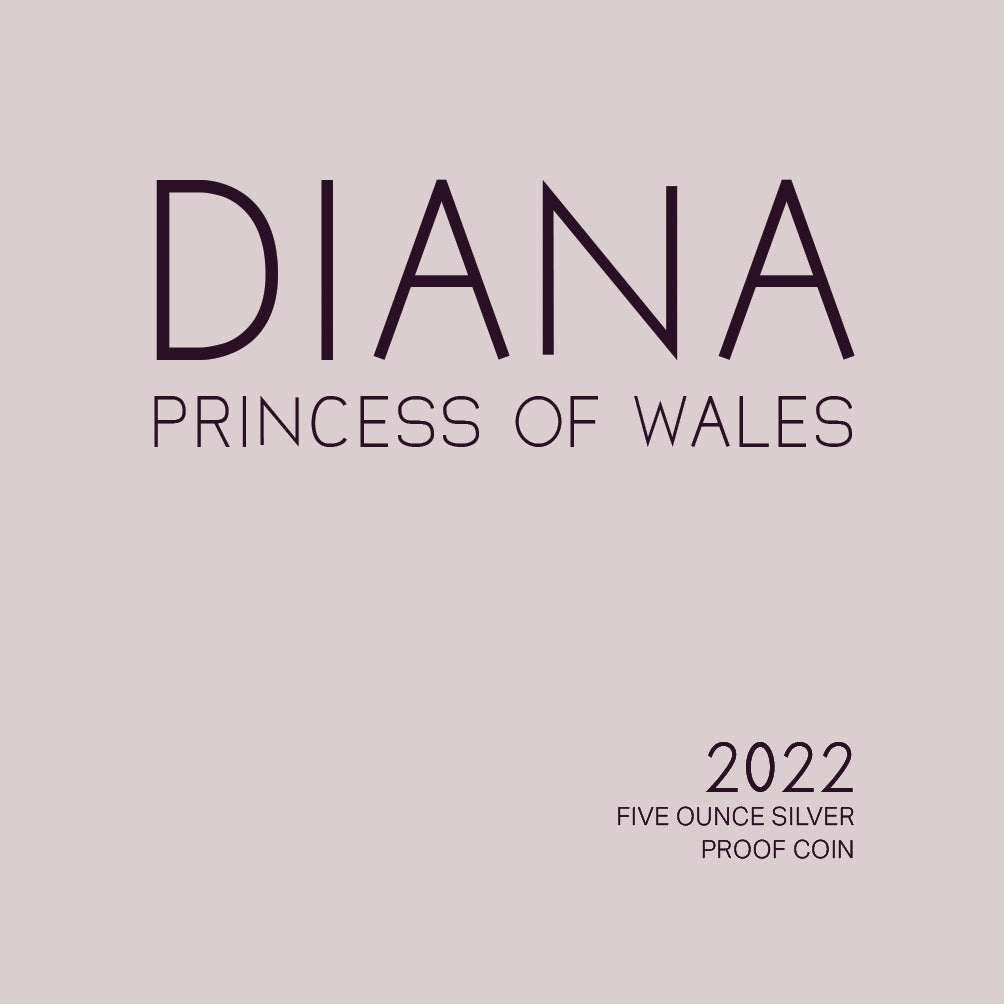 Tokelau 2022 $10 Diana Princess of Wales Rose-Gold Plated Coloured 5oz Silver Proof Coin Certificate