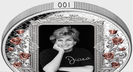 Tokelau 2022 $10 Diana Princess of Wales Rose-Gold Plated Coloured 5oz Silver Proof Reverse