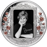 Tokelau 2022 $10 Diana Princess of Wales Rose-Gold Plated Coloured 5oz Silver Proof CoincReverse