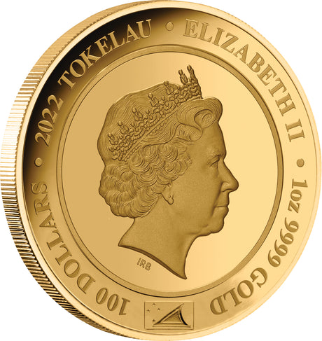 Tokelau 2022 $100 Diana Princess of Wales 1oz Gold Proof Coin