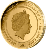 Tokelau 2022 $100 Diana Princess of Wales 1oz Gold Proof Coin