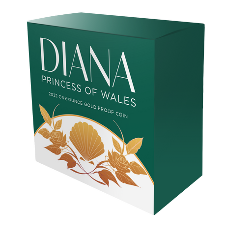 Tokelau 2022 $100 Diana Princess of Wales 1oz Gold Proof Coin