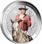 Tuvalu 2022 $1 John Wayne Coloured 1oz 99.9% Silver Proof Coin