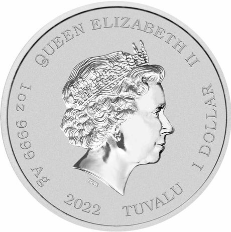 Tuvalu 2022 $1 John Wayne Coloured 1oz 99.9% Silver Proof Coin