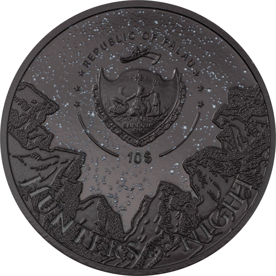 Palau 2021 $10 Eagle Owl Hunters by Night 2 oz Silver Coin CIT Smartminting®
