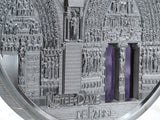 Palau 2021 $25 Notre Dame de Paris Tiffany Art 5 Oz Black Silver Proof Coin CIT Smartminting®
