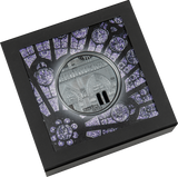 Palau 2021 $25 Notre Dame de Paris Tiffany Art 5 Oz Black Silver Proof Coin CIT Smartminting®