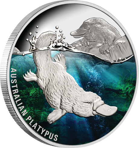 Niue 2022 $1 Platypus 1oz Coloured Silver Proof Coin