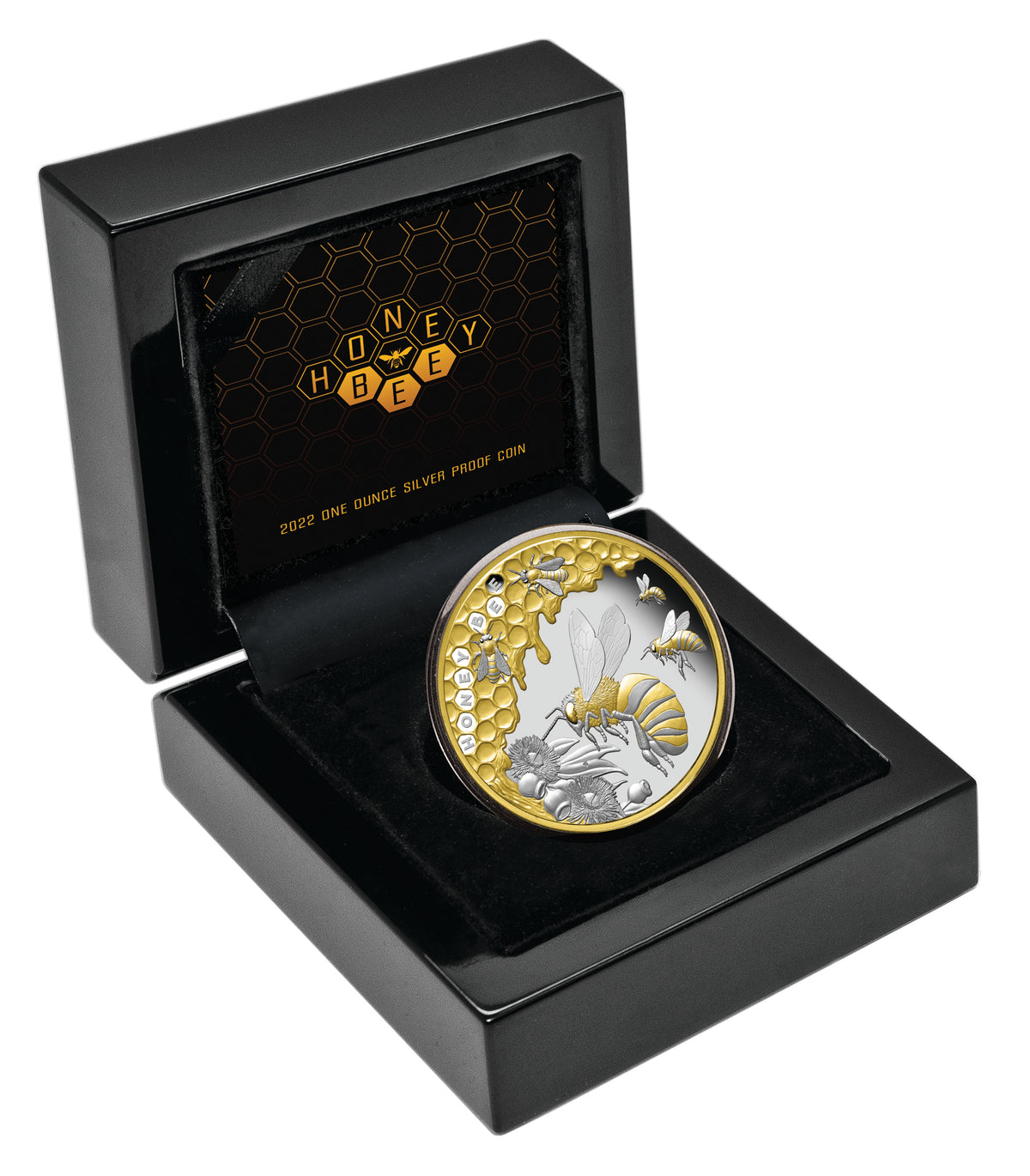 Niue 2022 $1 Honey Bee 200th Anniversary 1oz Silver Proof Coin
