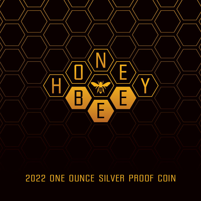 Niue 2022 $1 Honey Bee 200th Anniversary 1oz Silver Proof Coin