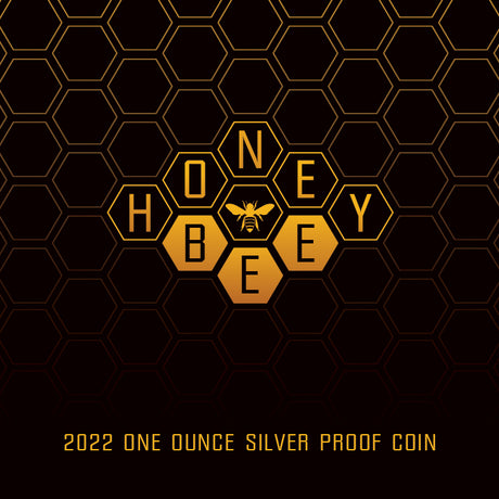 Niue 2022 $1 Honey Bee 200th Anniversary 1oz Silver Proof Coin
