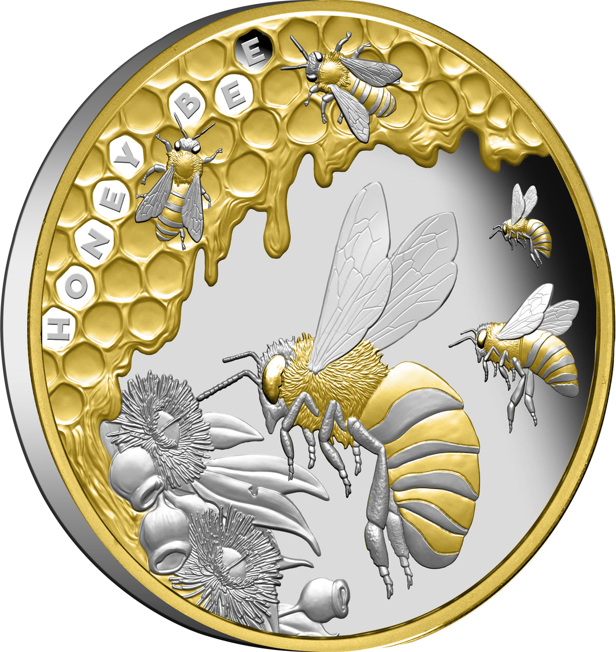 Niue 2022 $1 Honey Bee 200th Anniversary 1oz Silver Proof Coin