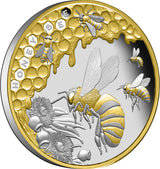 Niue 2022 $1 Honey Bee 200th Anniversary 1oz Silver Proof Coin