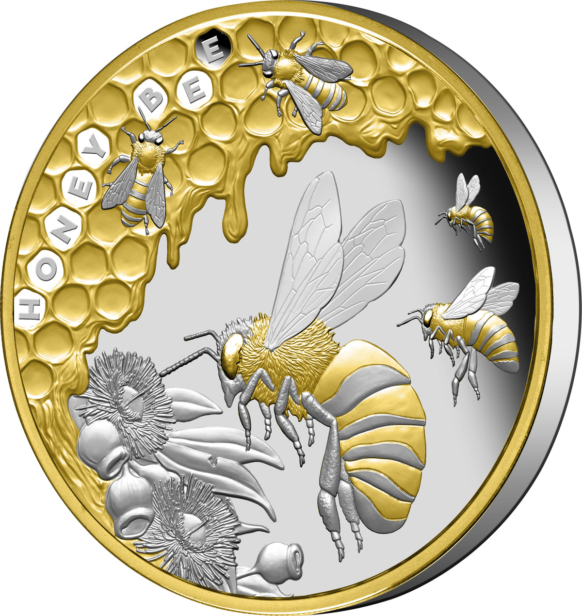 Niue 2022 $1 Honey Bee 200th Anniversary 1oz Silver Proof Coin