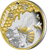 Niue 2022 $1 Honey Bee 200th Anniversary 1oz Silver Proof Coin