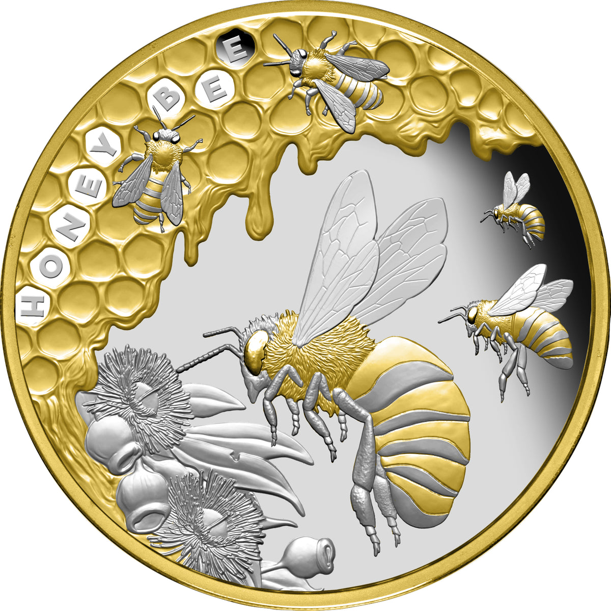 Niue 2022 $1 Honey Bee 200th Anniversary 1oz Silver Proof Coin