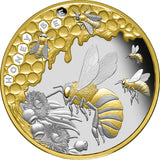 Niue 2022 $1 Honey Bee 200th Anniversary 1oz Silver Proof Coin