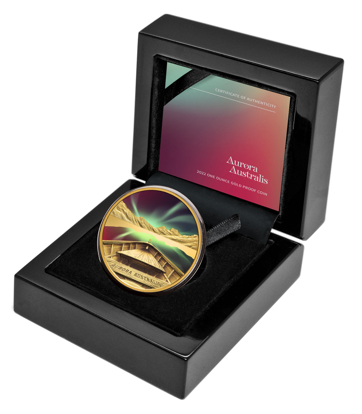 Tuvalu 2022 $100 Aurora Australis 1oz Gold Proof Coin