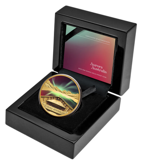 Tuvalu 2022 $100 Aurora Australis 1oz Gold Proof Coin