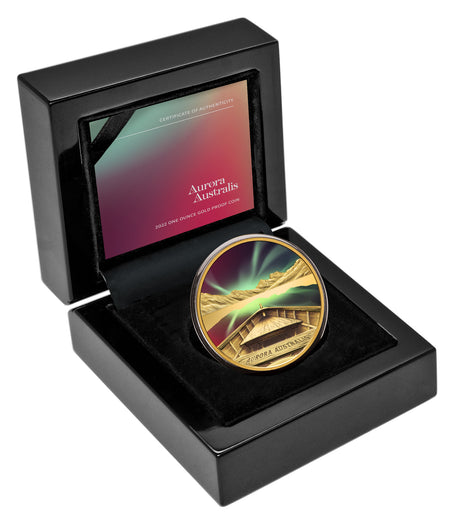 Tuvalu 2022 $100 Aurora Australis 1oz Gold Proof Coin