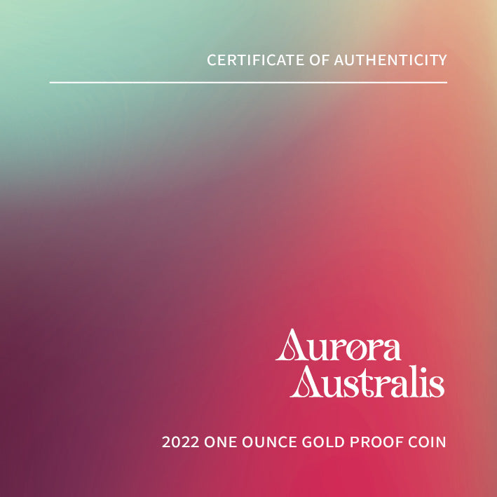 Tuvalu 2022 $100 Aurora Australis 1oz Gold Proof Coin