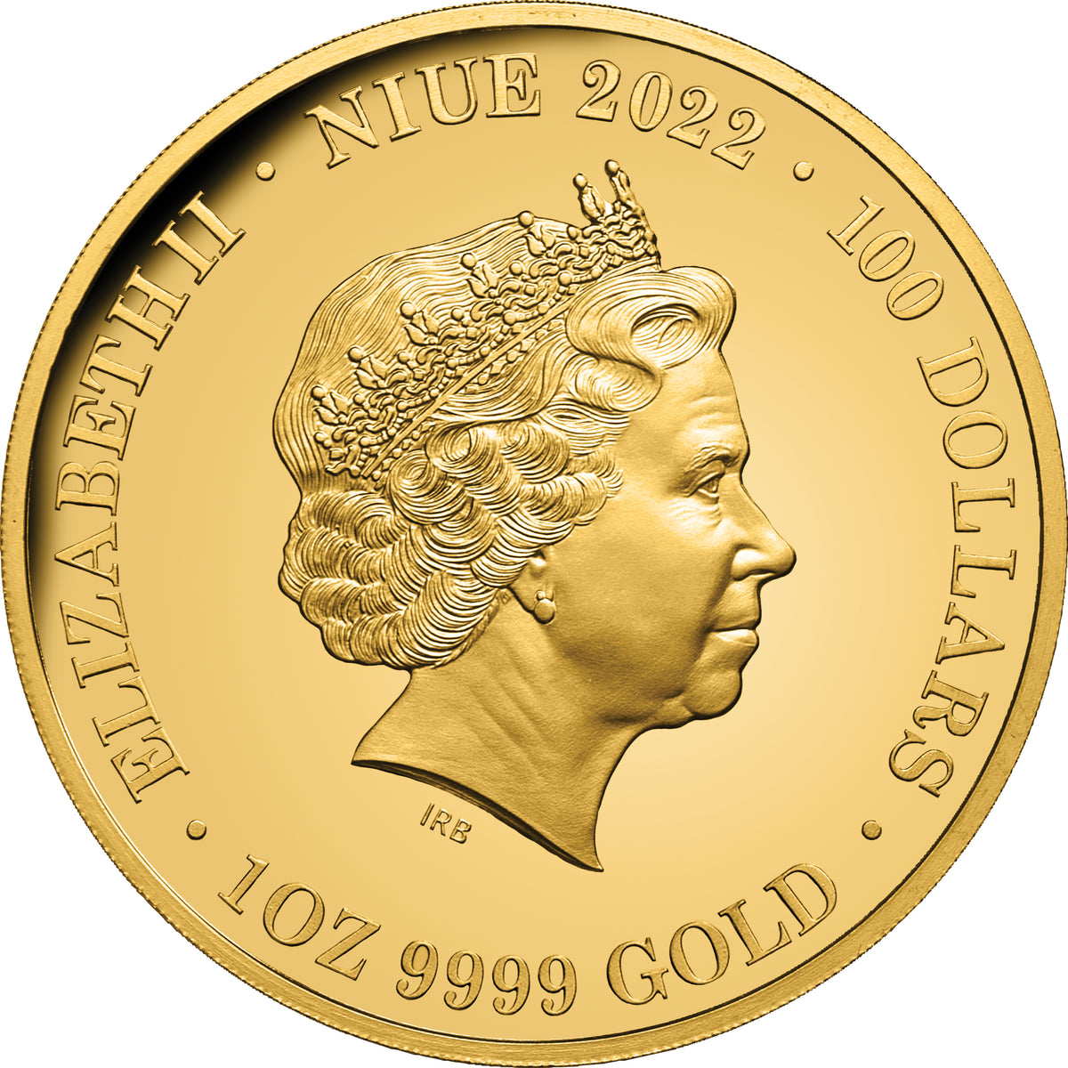 Tuvalu 2022 $100 Aurora Australis 1oz Gold Proof Coin