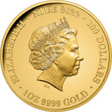 Tuvalu 2022 $100 Aurora Australis 1oz Gold Proof Coin