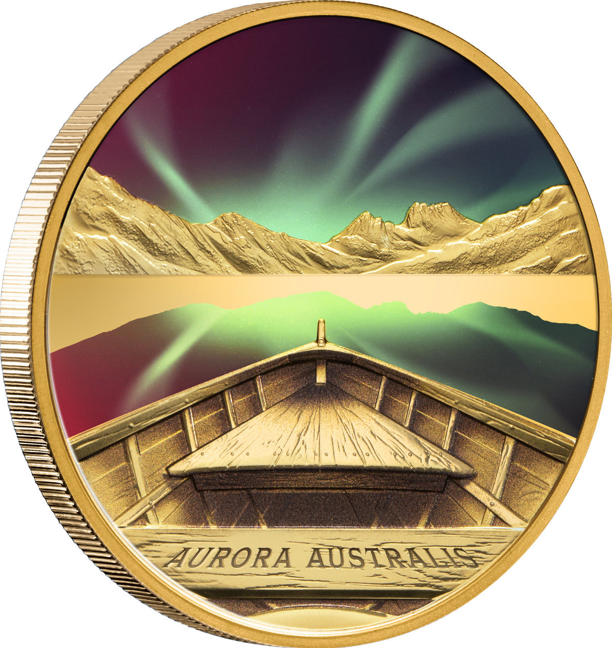 Tuvalu 2022 $100 Aurora Australis 1oz Gold Proof Coin
