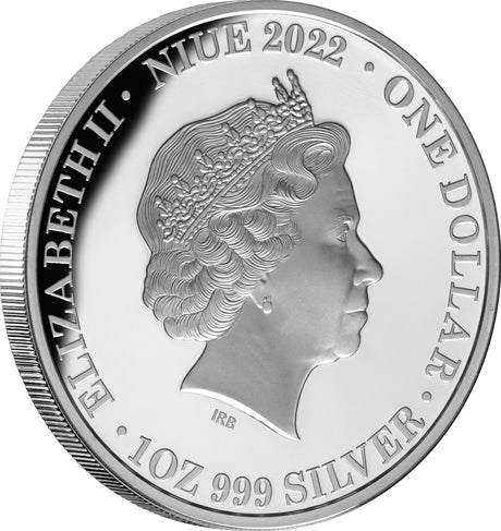 # 883 CERTIFICATE  Niue 2022 $1 Earth From Above 1oz 99.9% Silver Proof Coin