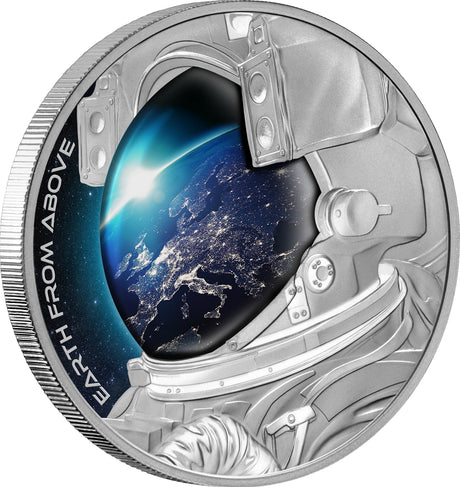 # 883 CERTIFICATE  Niue 2022 $1 Earth From Above 1oz 99.9% Silver Proof Coin