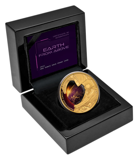 Niue 2022 $100 Earth From Above 1oz 99.99% Gold Proof Coin
