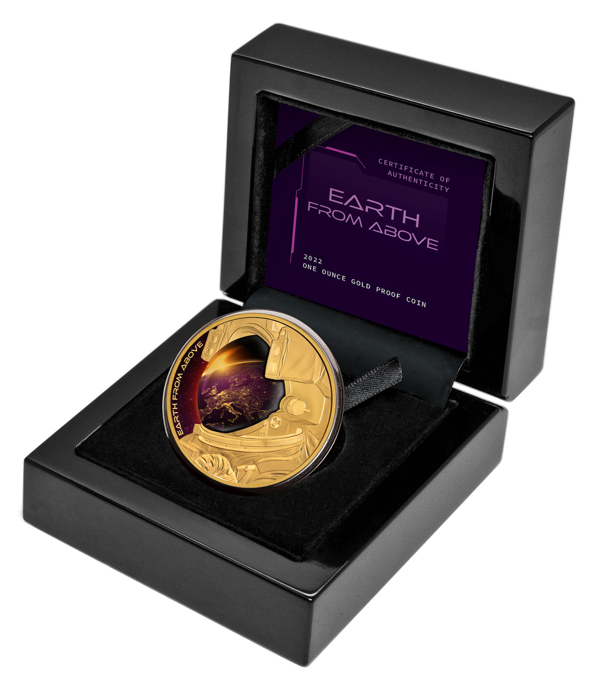 Niue 2022 $100 Earth From Above 1oz 99.99% Gold Proof Coin
