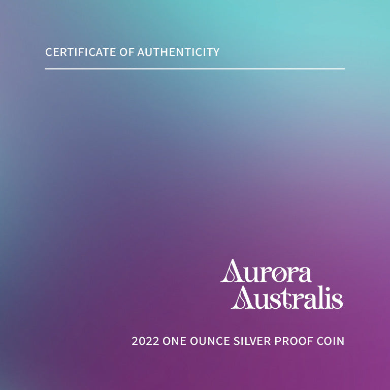 Tuvalu 2022 $1 Aurora Australis $1 1oz Silver Proof Coin Low mintage 2000 Perth Mint